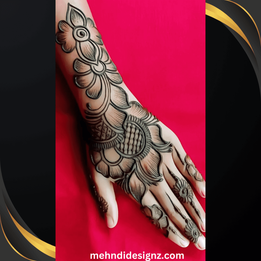 25 Gorgeous Back Hand Mehndi Designs to Flaunt in 2025! 11 henna back hand mehndi design