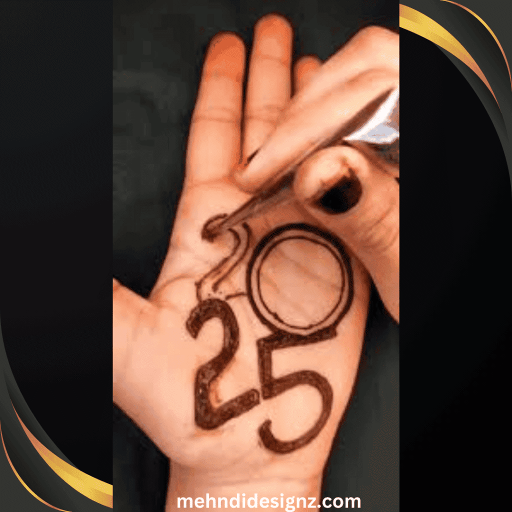 mehndi design for new year 2025