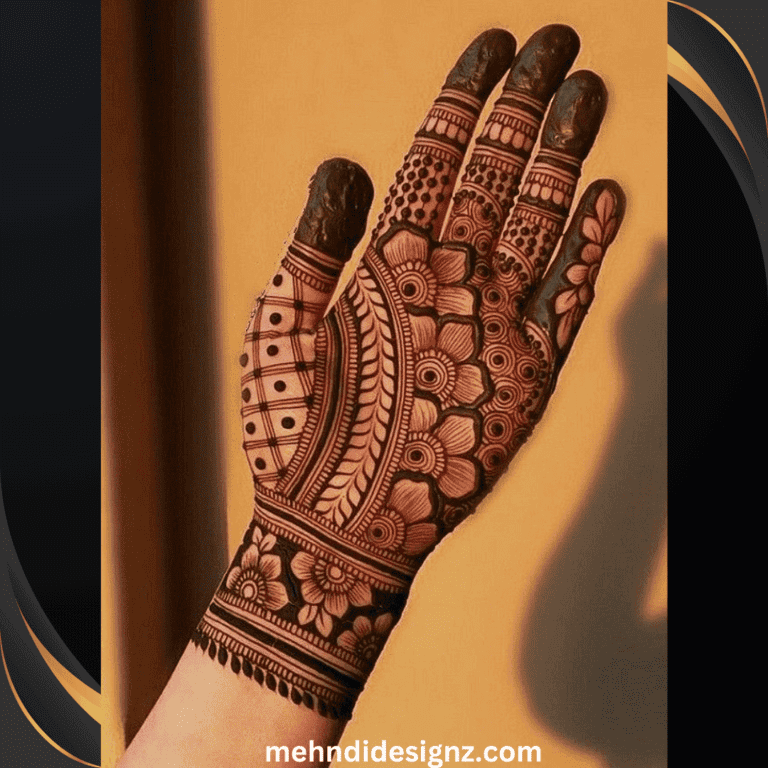 arabic instagram stylish royal front hand mehndi design