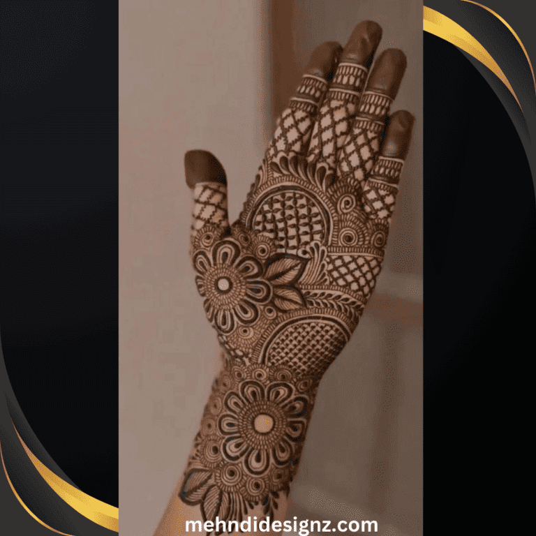 royal front hand mehndi design simple