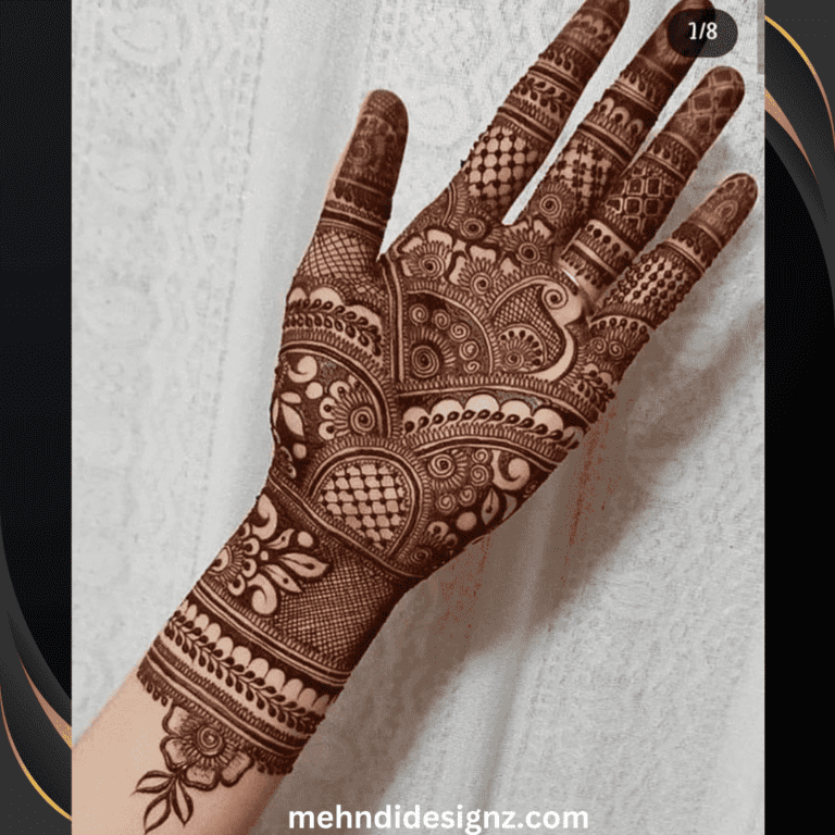 bridal royal front hand mehndi design