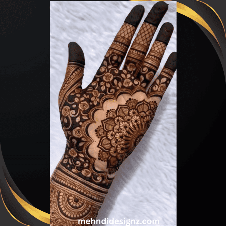instagram stylish royal front hand mehndi design