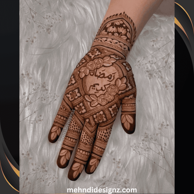 Stylish royal front hand mehndi design