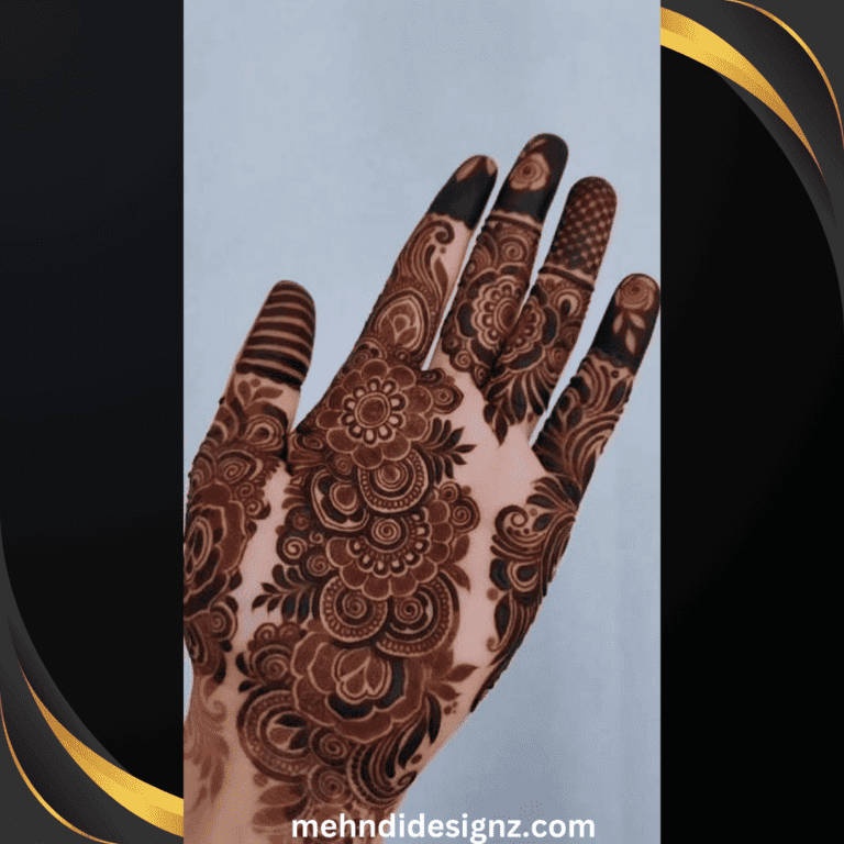 Punjabi royal front hand Mehndi design