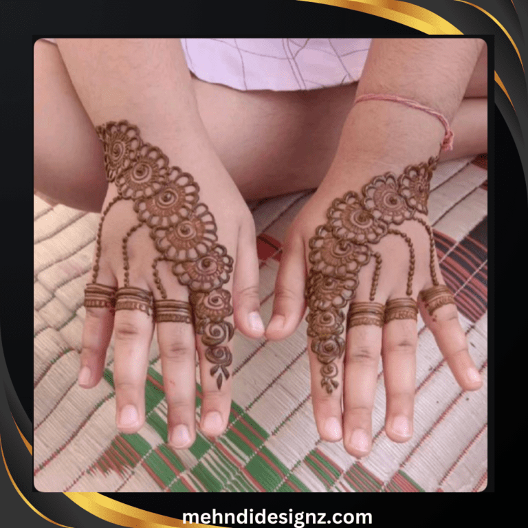 Arabic Back hand mehndi design for Kids