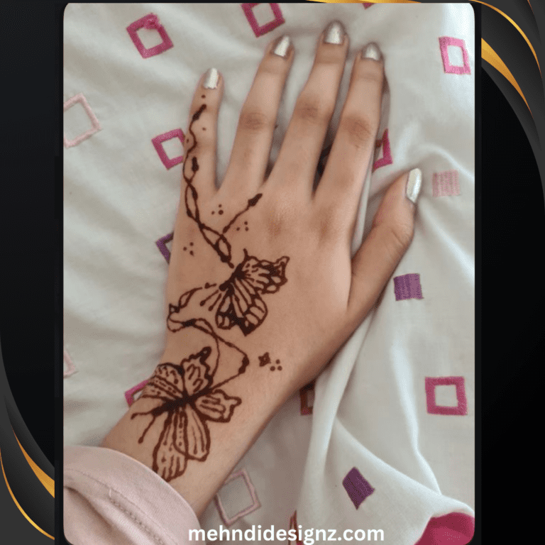 Butterfly Mehndi designs for kids