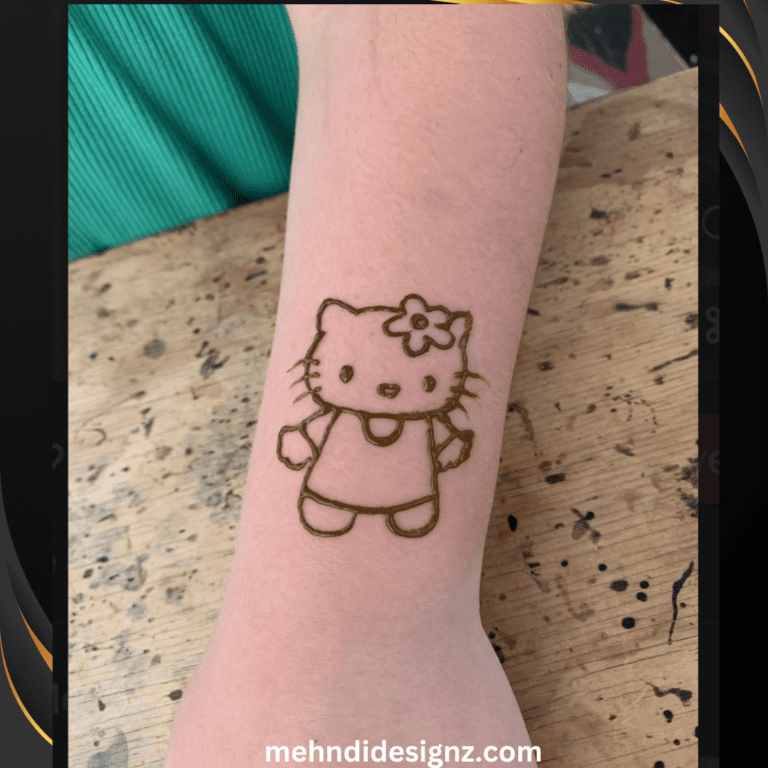 Kitty Mehndi Design for kids
