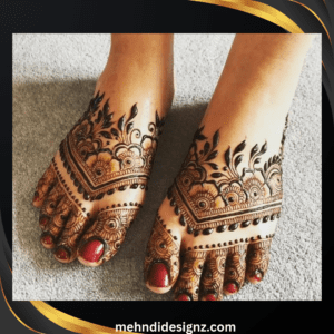 simple feet sawan mehndi design