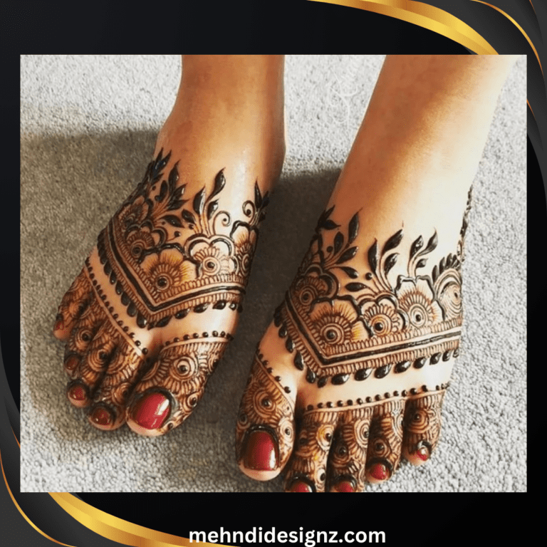 simple feet sawan mehndi design