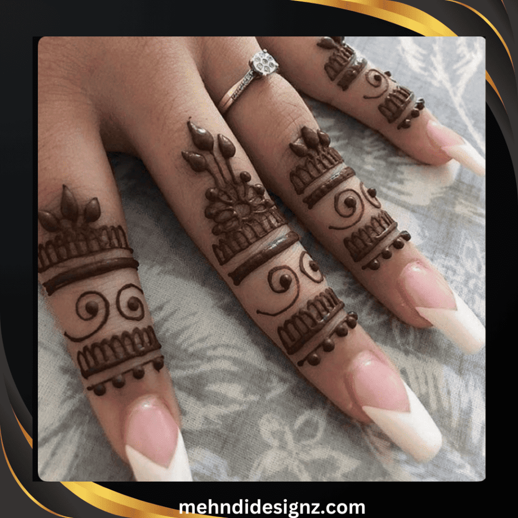Finger mehndi design