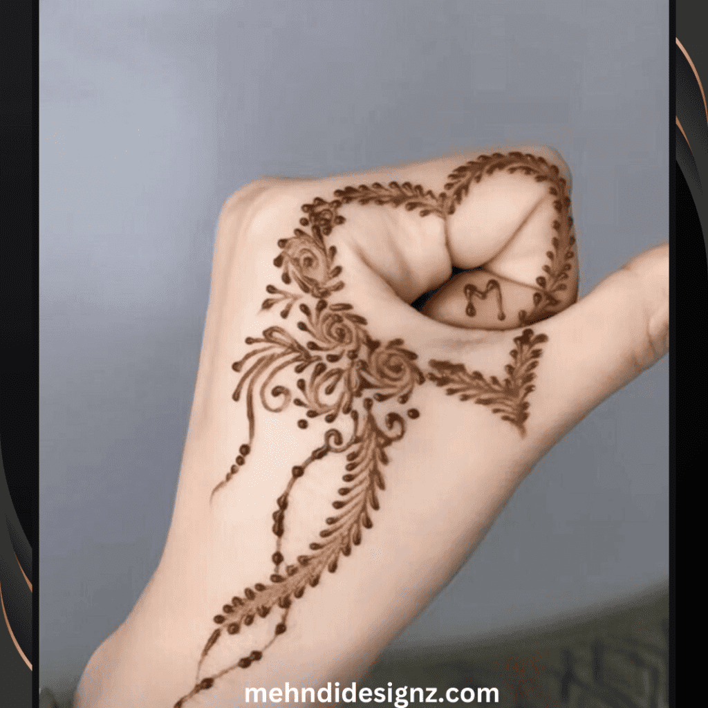 mehndi heart design