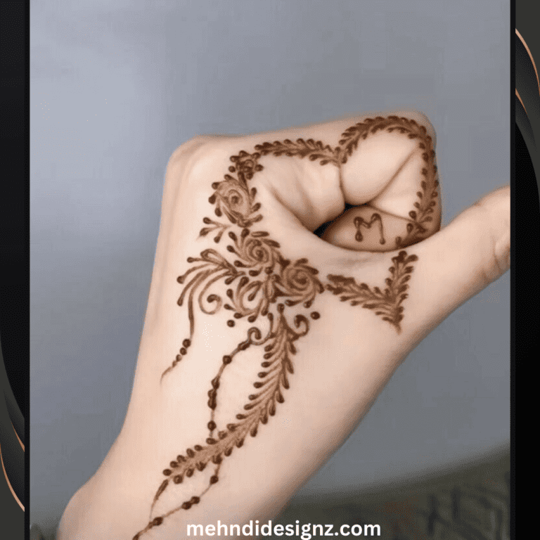 mehndi heart design