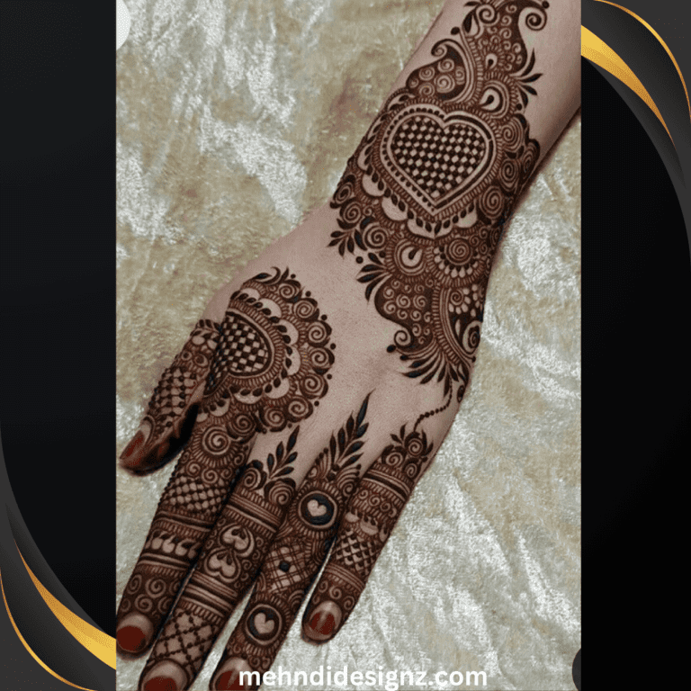 mehndi heart design simple
