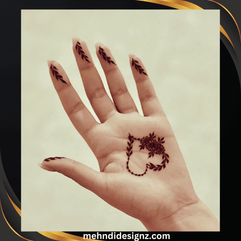 heart mehndi design simple