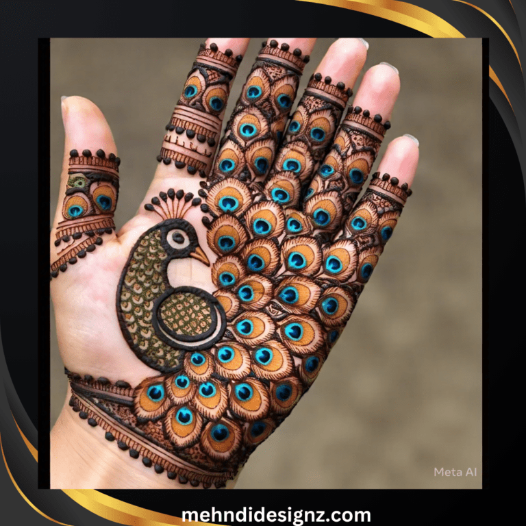 peacock mehndi design photos