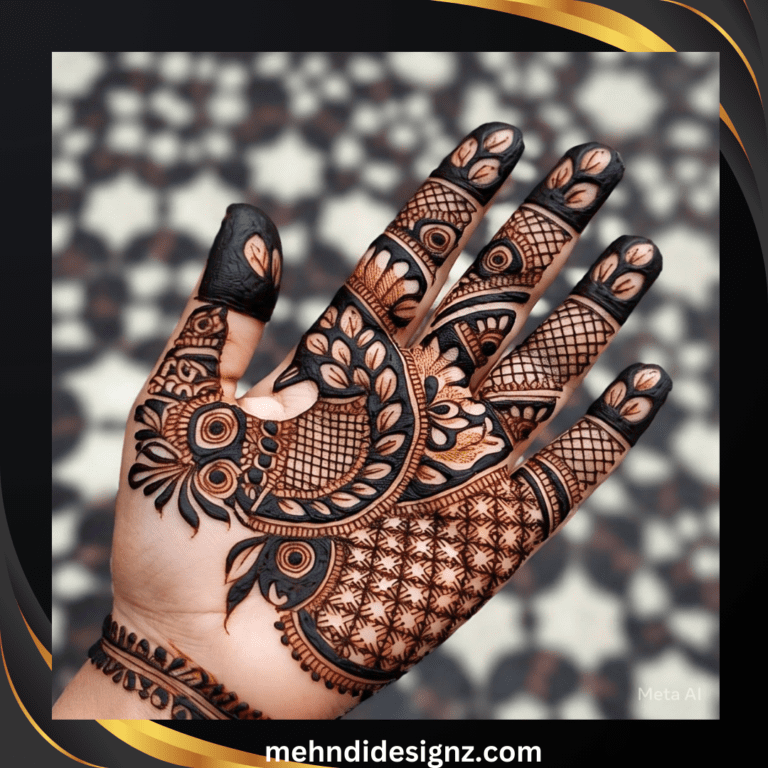 Mor bridal mehndi design