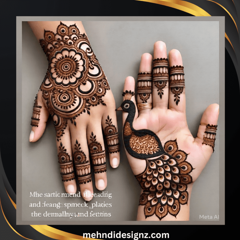 back hand mehndi design peacock