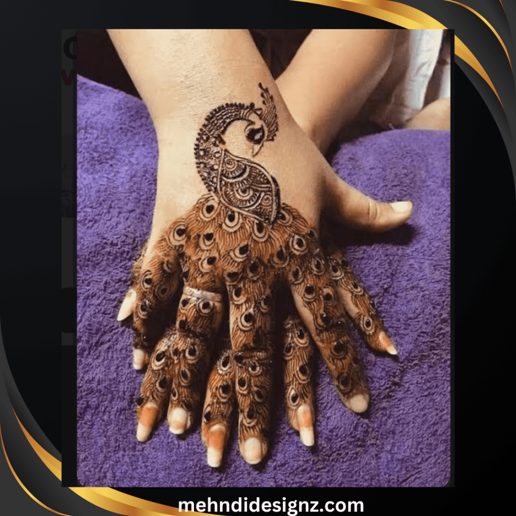 Royal Peacock Mehndi Designs: Stunning Mor Wali Mehndi! 3 peacock mehndi design