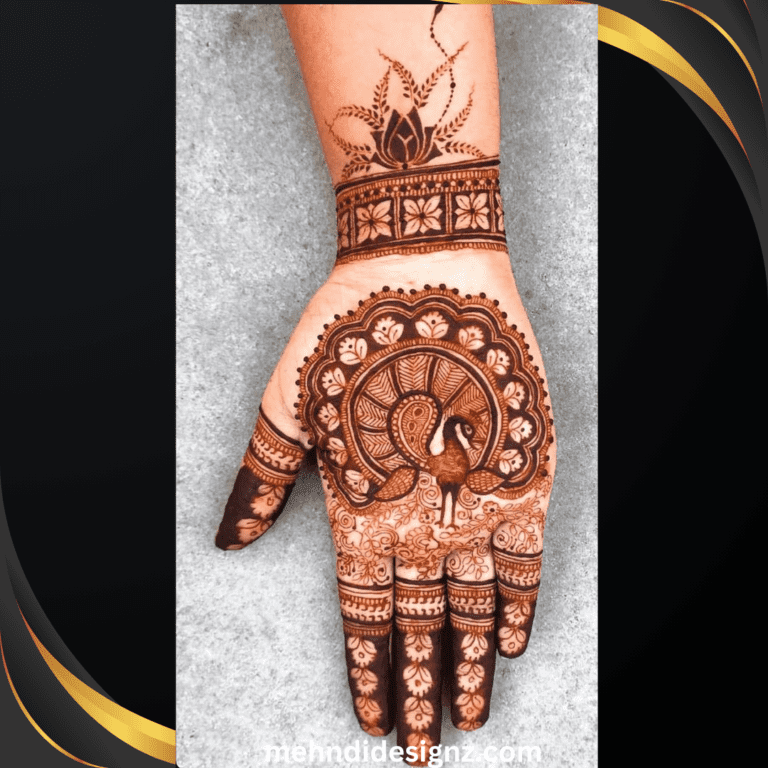 Mor peacock mehndi design
