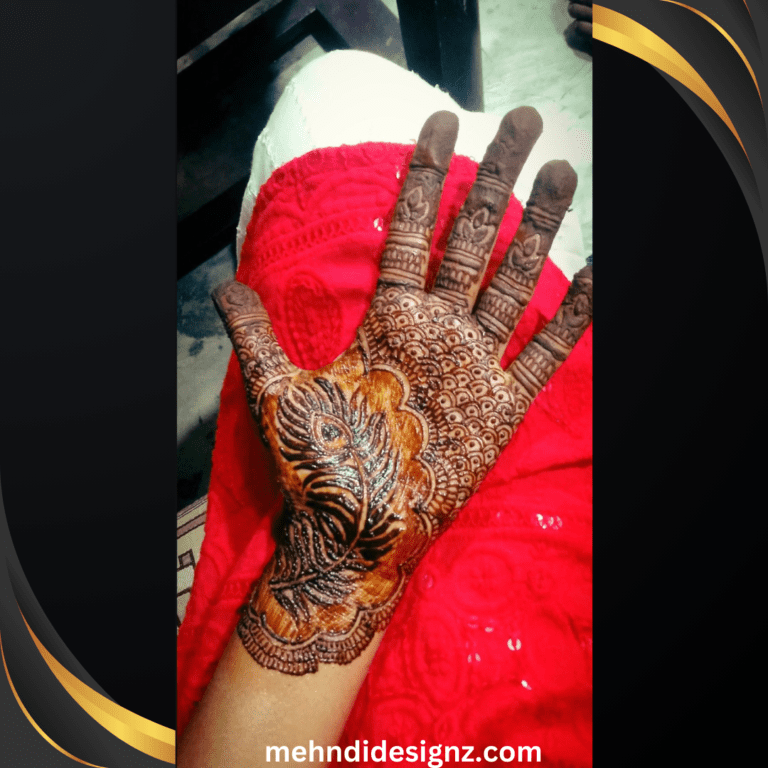 mor mehndi design simple