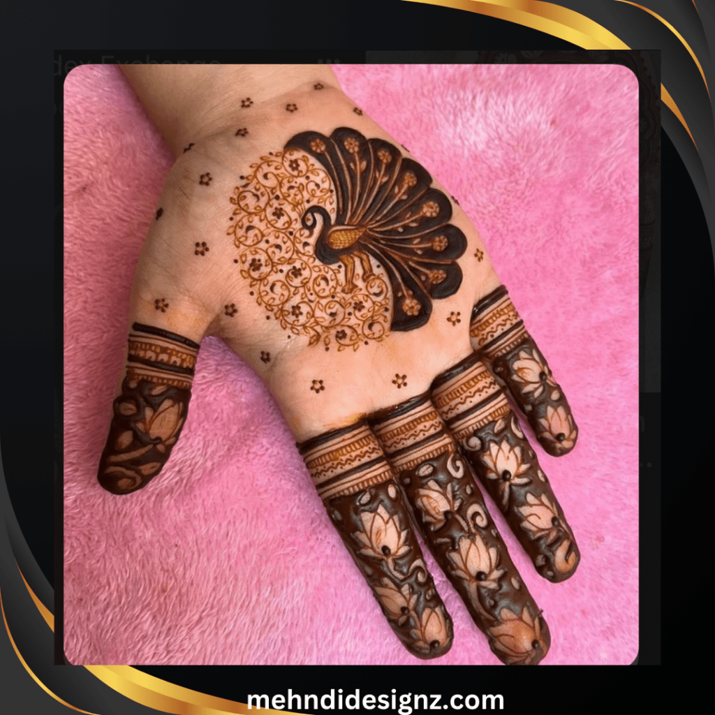 Royal Peacock Mehndi Designs: Stunning Mor Wali Mehndi! 22 peacock mehndi design simple