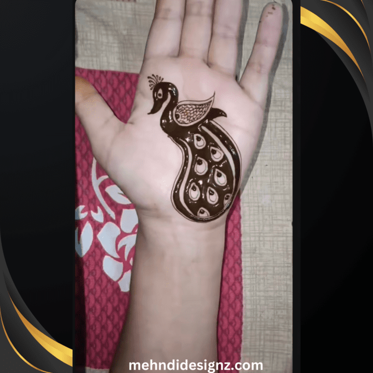 Simple Mor Mehndi Design