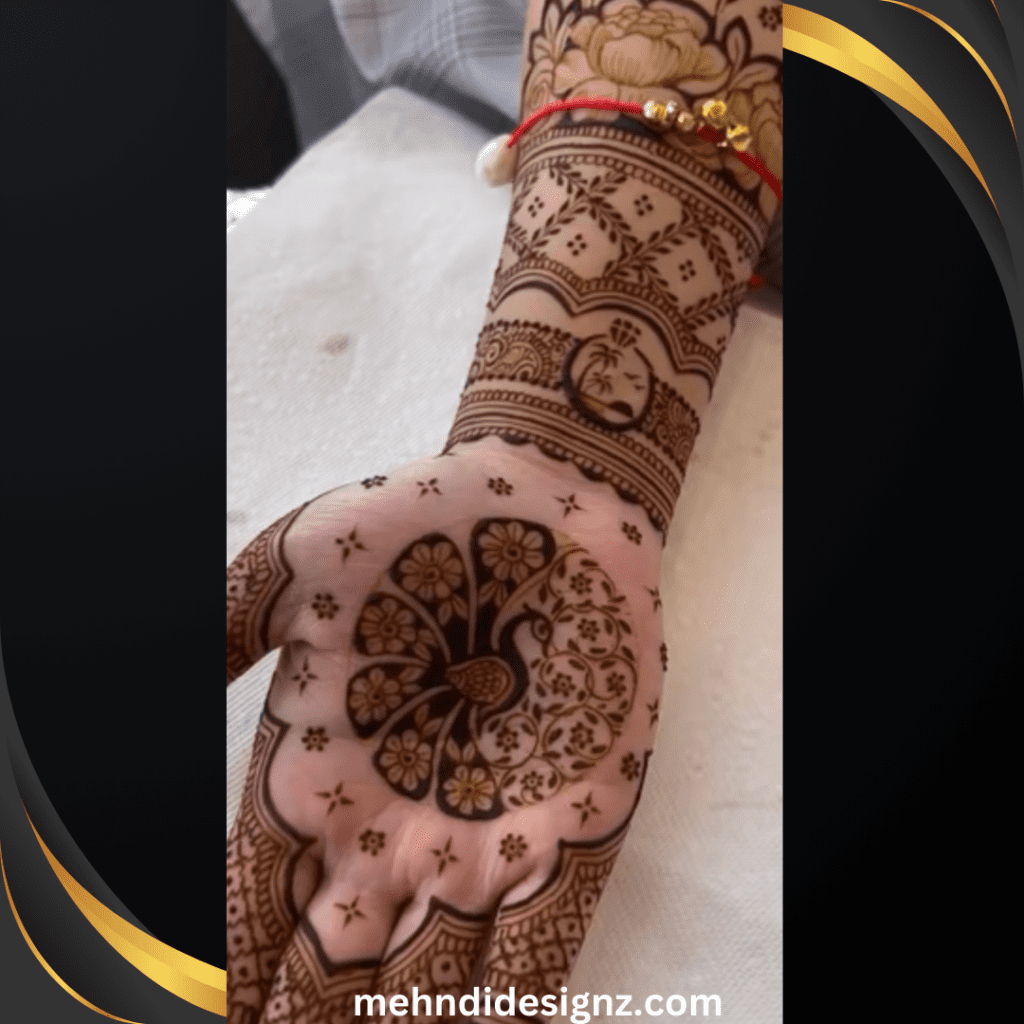 Royal Peacock Mehndi Designs: Stunning Mor Wali Mehndi! 26 peacock mehndi design full hand