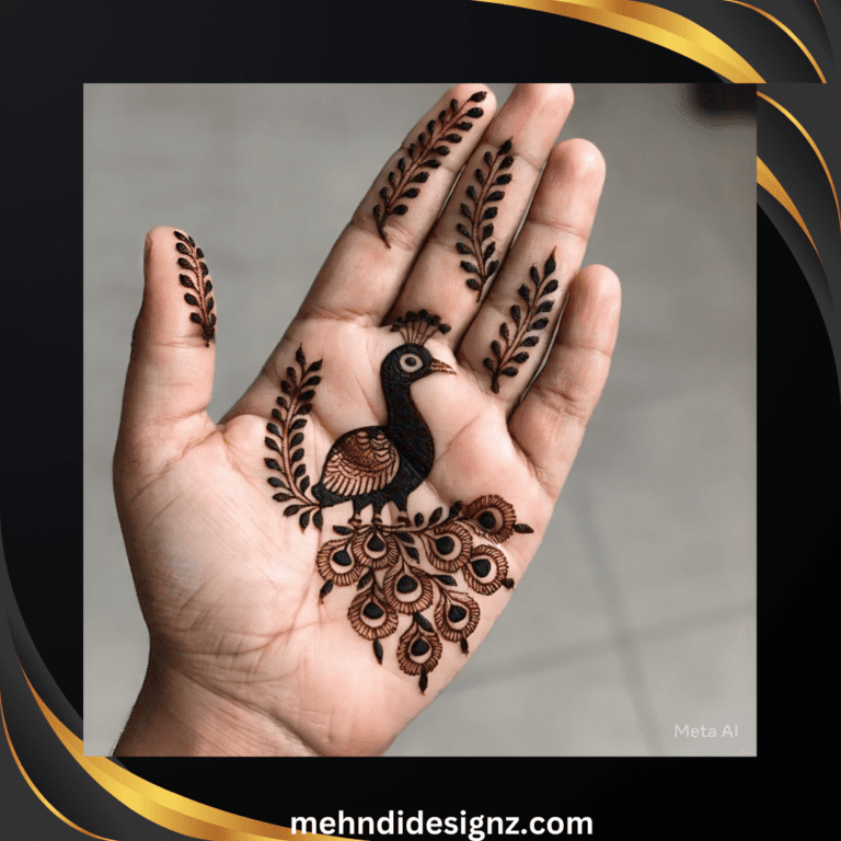 peacock mehndi design easy
