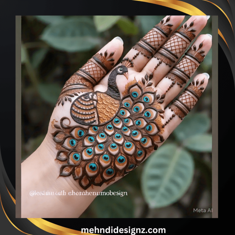 full hand peacock mehndi design