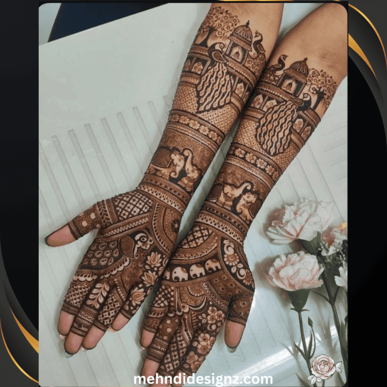 punjabi royal front hand mehndi design