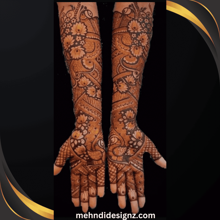 arabic punjabi royal front hand mehndi design