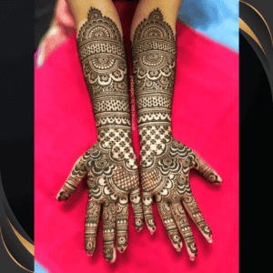 bridal mehndi design front hand