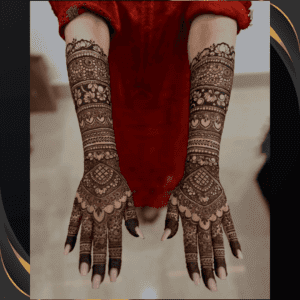 back full hand bridal mehndi design