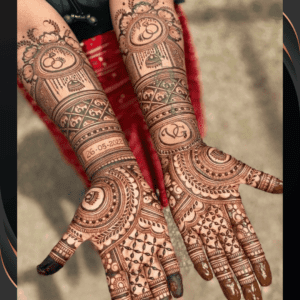 heavy bridal mehndi design