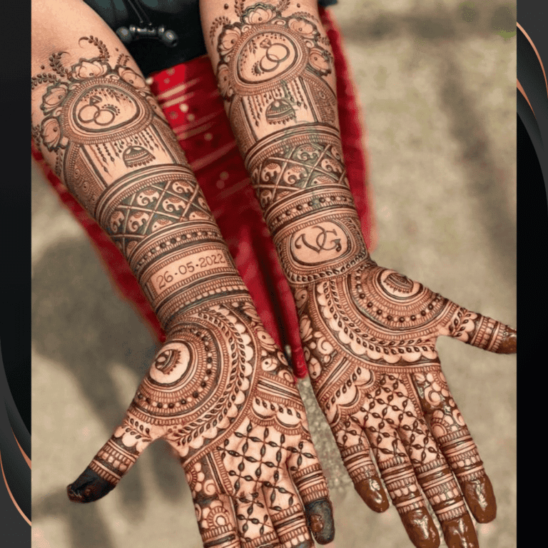 heavy bridal mehndi design