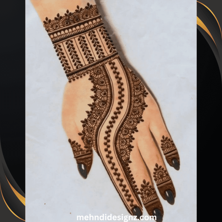 finger mehndi design 17 Arabic Back Hand Mehndi