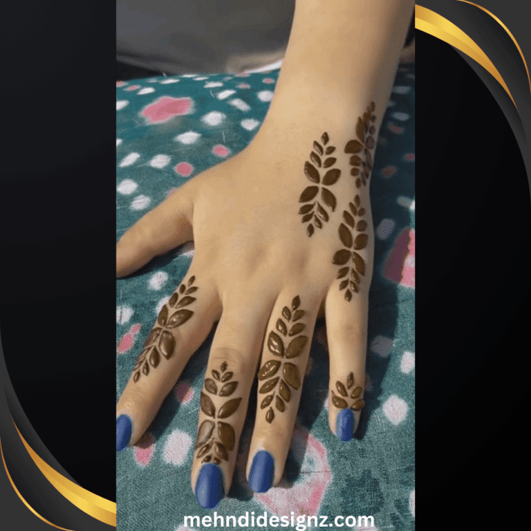 finger mehndi design 20 Arabic Back Hand Mehndi