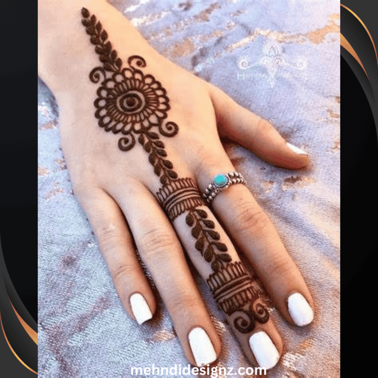 finger mehndi design 5 Arabic Back Hand Mehndi