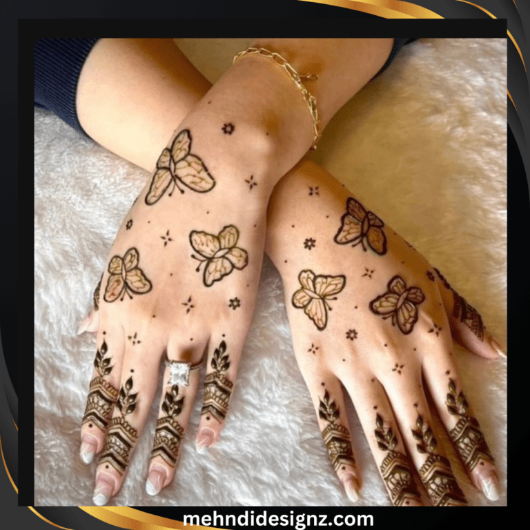 butterfly henna designs on hand simple and beautiful