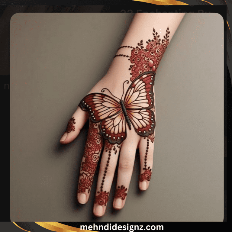 classic butterfly henna