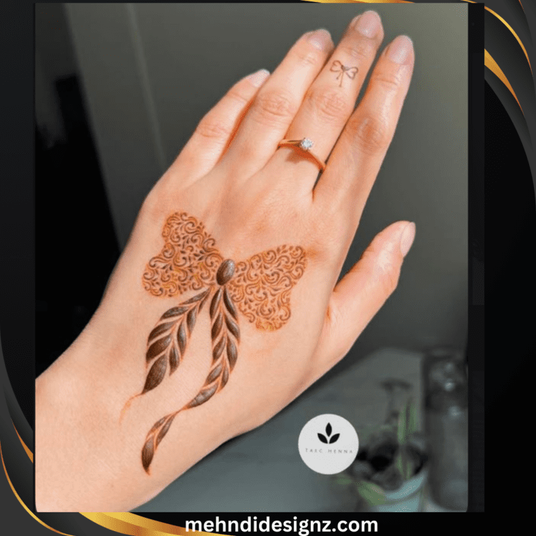 cute butterfly mehndi design