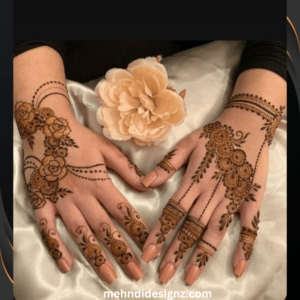 back side royal back hand mehndi design