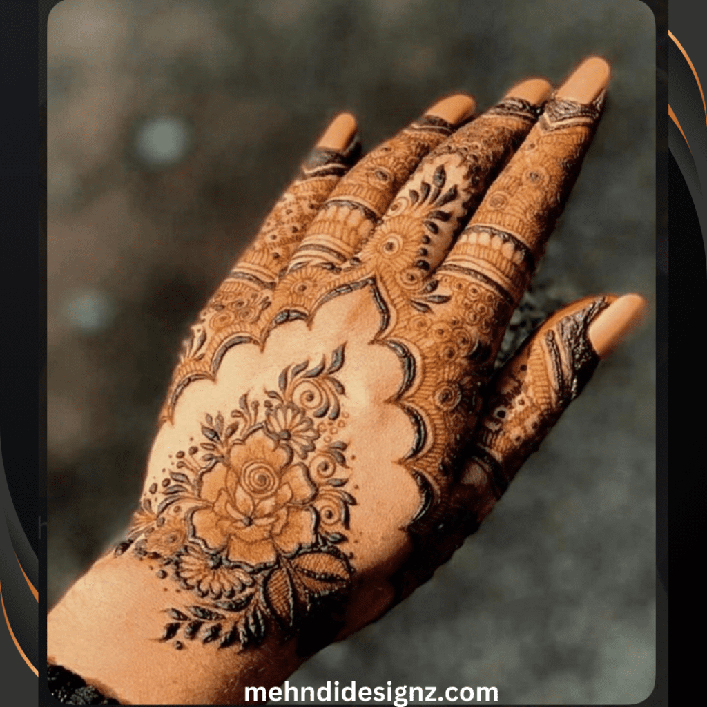 back hand stylish instagram royal finger mehndi design