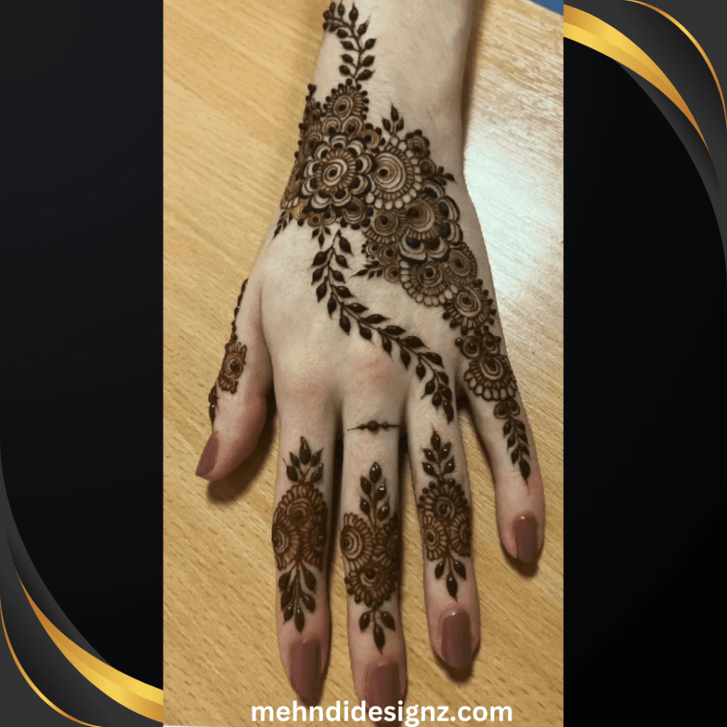 royal mehndi design back hand