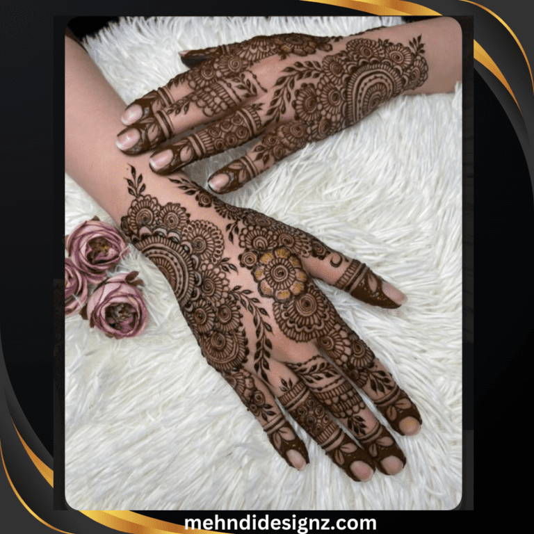 flower mehndi royal back hand mehndi design