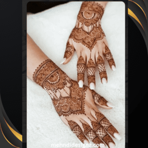 royal stylish back hand mehndi design