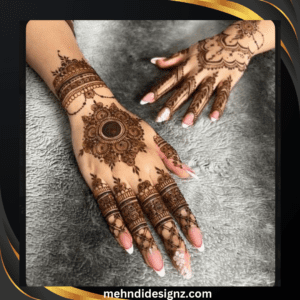 instagram royal back hand mehndi design
