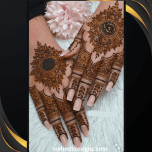 royal back hand mehndi design simple