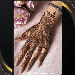 royal finger mehndi design back hand
