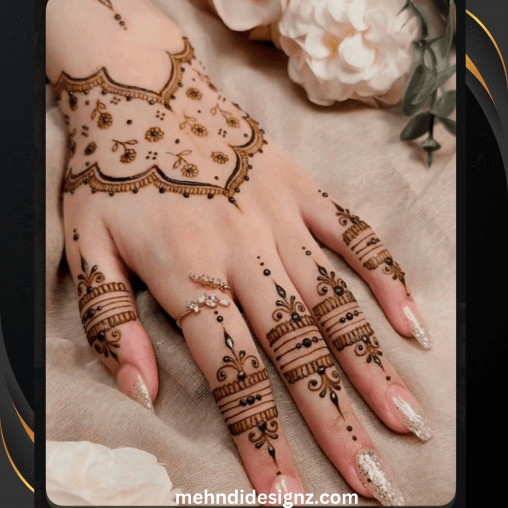royal royal stylish back hand mehndi design